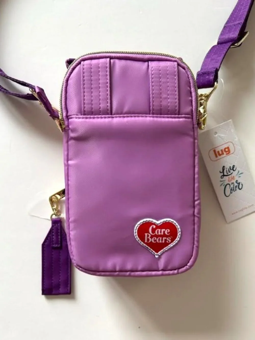 Lug Care Bears x Lug Skeeter Mini Bridge Crossbody Belt Bag Share Bear Purple